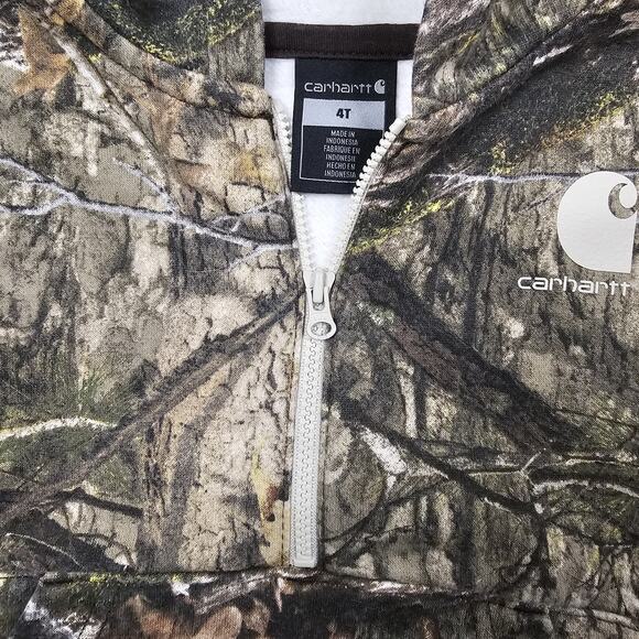 Carhartt Hoodie Youth Boys 4T Camouflage Mossy Oak Hunting Outdoors Hiking - Picture 5 of 14